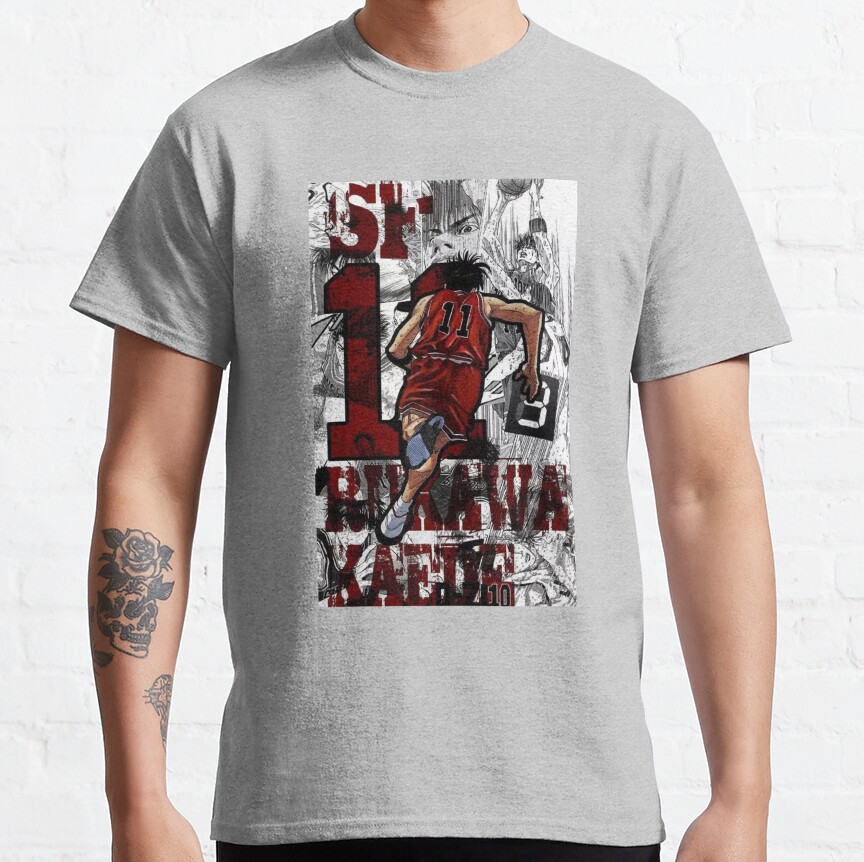 Slam Dunk Kaede Rukawa T-Shirt - Image 5