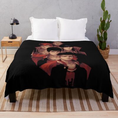 Slam Dunk Team Retro Vintage Throw Blanket