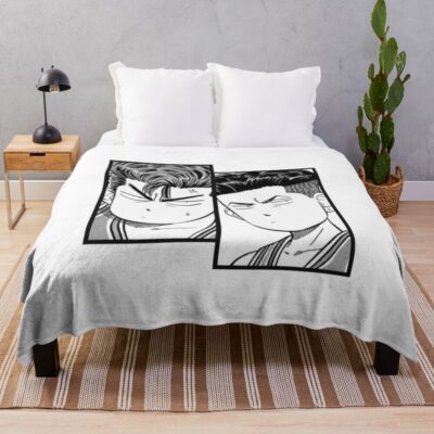 Hanamichi And Ryota Throw Blanket
