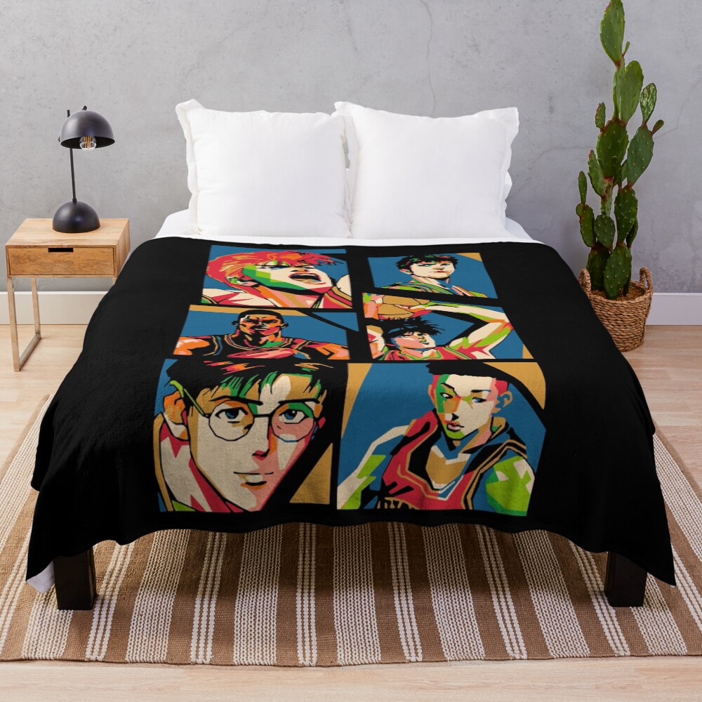 Slam Dunk Retro Vintage Throw Blanket