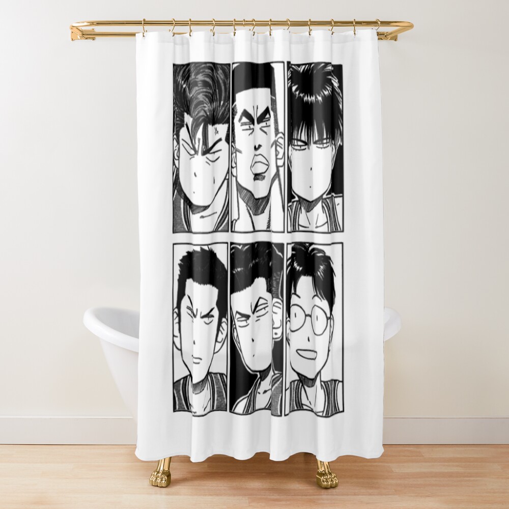 Slam Dunk Anime T Shirtslam Dunk Team Shower Curtain